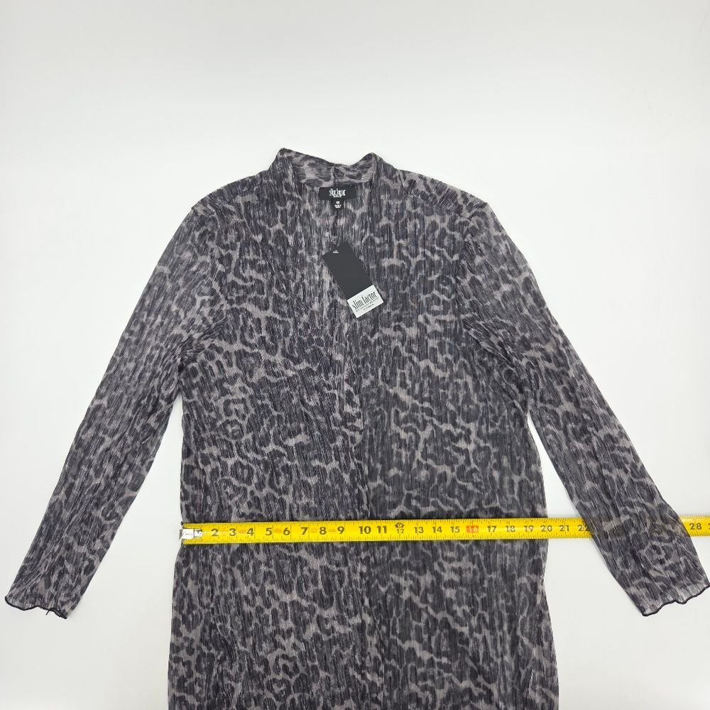 Investments Sheer Kimono Duster Coat Womens Size 1X Leopard Boho Festival Witchy - Picture 6 of 8